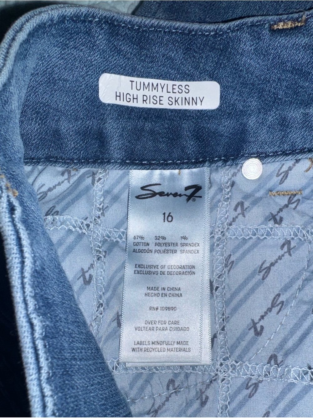 Seven7 Women's Dark Blue Skinny Jeans - Picture 5 of 6